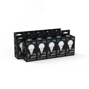 Лампа светодиодная LED 10 Вт 860 лм 4100К А60 груша нейтральный E27 AC 12-36В низковольтная Black - фото 3