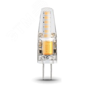 Лампа светодиодная LED 2 Вт 190 лм 3000К DC12В G4 капсула теплая Низковольтная Black Gauss 207707102 GAUSS - 3