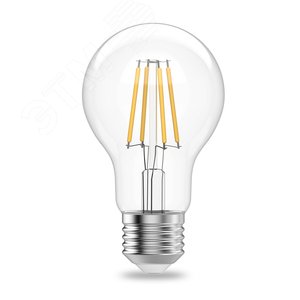 Лампа светодиодная филаментная LED 7 Вт 530 лм 2700К AC190-240В E27 А60 (груша) теплая Elementary Gauss