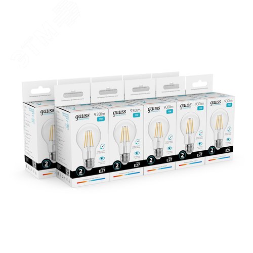 Лампа светодиодная филаментная LED 11 Вт 930 лм 4100К А60 груша нейтральный E27 AC 220В прозрачная колба Elementary - фото 10