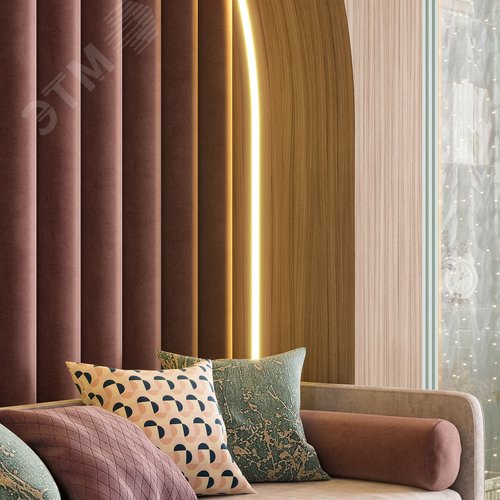 Лента светодиодная 16 Вт/м DC 24В 3000К IP20 1800 лм/м Black Gauss - фото 6