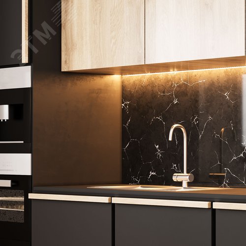 Лента светодиодная 16 Вт/м DC 24В 3000К IP20 1800 лм/м Black Gauss - фото 7