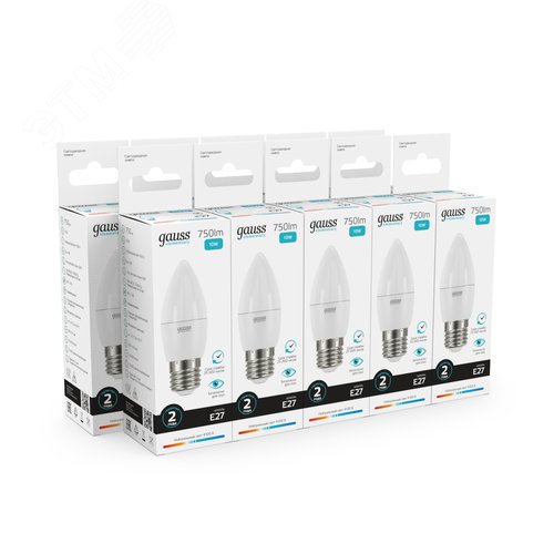 Лампа светодиодная LED 10 Вт 750 лм 4100К свеча нейтральный E27 AC 220В Elementary - фото 9