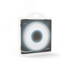 Лента светодиодная 9.6 Вт/м DC 12В 6500К IP20 120LED SMD2835 420 лм/м Black - фото 6