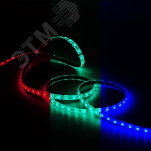 Лента светодиодная 7.2 Вт/м DC 12В RGB IP66 30LED SMD5050 330 лм/м Black - фото 4