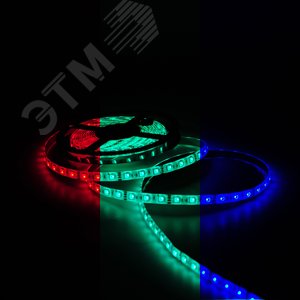 Лента светодиодная 7.2 Вт/м DC 12В RGB IP66 30LED SMD5050 330 лм/м Black - фото 5
