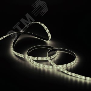 Лента светодиодная 14.4 Вт/м DC 12В 3000К IP20 60LED SMD5050 660 лм/м Black - фото 4