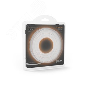 Лента светодиодная 14.4 Вт/м DC 12В 3000К IP20 60LED SMD5050 660 лм/м Black - фото 6