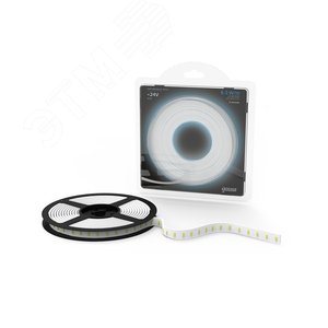 Лента светодиодная 6.5 Вт/м DC 24В 5000К IP20 120LED SMD2835 600 лм/м Black - фото 3