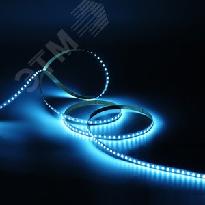 Лента светодиодная 6.5 Вт/м DC 24В 5000К IP20 120LED SMD2835 600 лм/м Black - фото 4