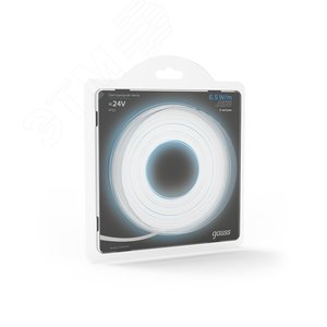 Лента светодиодная 6.5 Вт/м DC 24В 5000К IP20 120LED SMD2835 600 лм/м Black - фото 6