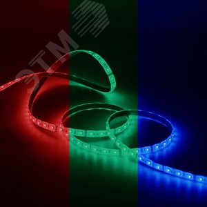 Лента светодиодная 7.2 Вт/м DC 12В RGB IP20 30LED SMD5050 330 лм/м Black - фото 4