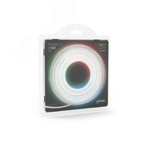 Лента светодиодная 7.2 Вт/м DC 12В RGB IP20 30LED SMD5050 330 лм/м Black - фото 6