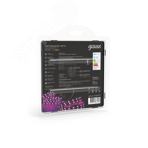 Лента светодиодная 14.4 Вт/м DC 12В RGB IP20 60LED SMD5050 660 лм/м Black - фото 7