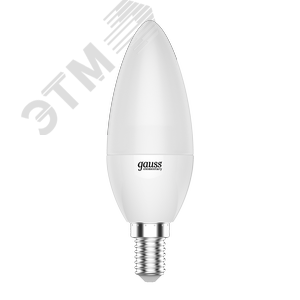 Лампа светодиодная LED 10 Вт 730 лм 4100К AC180-240В E14 свеча нейтральный  Elementary Gauss GAUSS