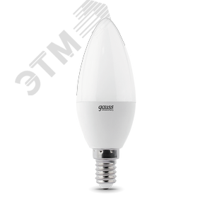Лампа светодиодная LED 8 Вт 560 Лм 6500К E14 свеча холодная Elementary Gauss