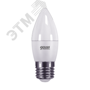 Лампа светодиодная LED 6 Вт 420 лм 3000К AC180-240В E27 свеча теплая  Elementary Gauss