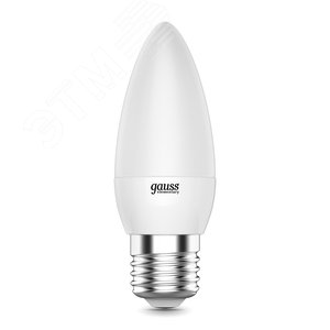Лампа светодиодная LED 8 Вт 520 лм 3000К AC180-240В E27 свеча теплая  Elementary Gauss 33218 GAUSS - 4