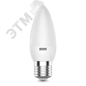 Лампа светодиодная LED 8 Вт 520 лм 3000К AC180-240В E27 свеча теплая  Elementary Gauss