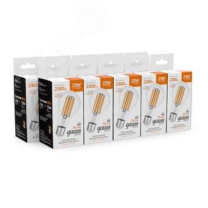 Лампа светодиодная филаментная LED 23 Вт 2300 лм 2700К А70 груша теплый E27 AC 220В прозрачная колба Basic - фото 3