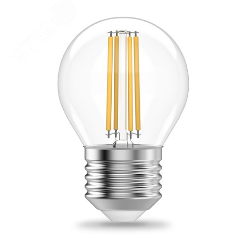 Лампа светодиодная филаментная LED 12 Вт 730 лм 2700К шар P45 теплый E27 AC 220В прозрачная колба Elementary - фото 1