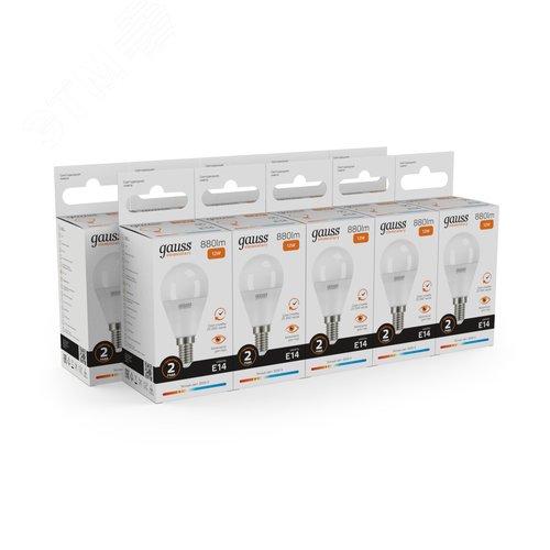 Лампа светодиодная LED 12 Вт 880 лм 3000К шар P45 теплый E14 AC 220В Elementary - фото 9