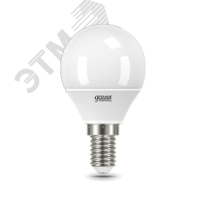 Лампа светодиодная LED 6 Вт 420 Лм 3000К теплая Е14 Шар Elementary Gauss (53116)