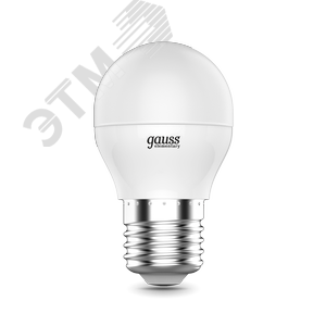 Лампа светодиодная LED 6 Вт 420 Лм 3000К теплая Е27 Шар Elementary Gauss (53216)