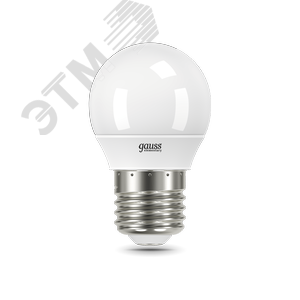Лампа светодиодная LED 6 Вт 420 лм 3000К AC180-240В E27 шар P45 теплая (промоупаковка 3 лампы) Elementary