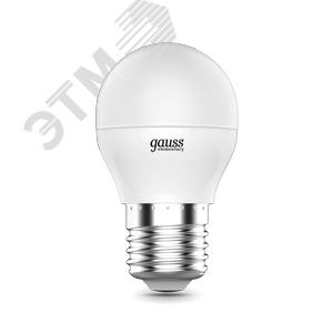 Лампа светодиодная LED 8 Вт 520 лм 3000К AC180-240В E27 шар P45 теплая Elementary GAUSS
