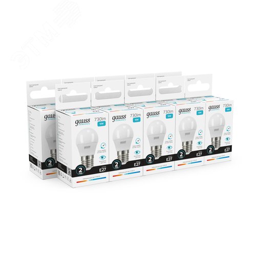 Лампа светодиодная LED 10 Вт 730 лм 4100К шар P45 нейтральный E27 AC 220В Elementary - фото 10