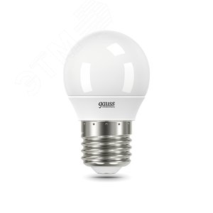 Лампа светодиодная LED 12 Вт 920 лм 4100К AC180-240В E27 шар P45 нейтральный  Elementary Gauss 53222 GAUSS - 4