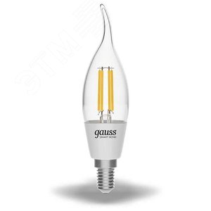 Лампа светодиодная умная 4.5 Вт 495 лм 2700К AC 220-240В E14 свеча на ветру Управление по Wi-Fi, диммируемая Smart Home