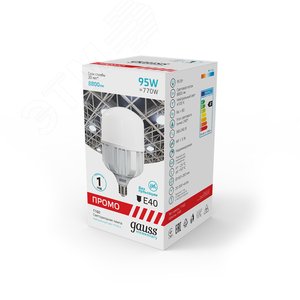 Лампа светодиодная LED 95 Вт 8800 лм 4100К цилиндр Т160 нейтральный E40 AC 220В PROMO Elementary - фото 3