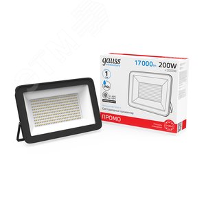 Прожектор светодиодный ДО 200 Вт 17000 Лм 6500К AC 220В IP65 290х353х34мм Elementary PROMO G2 - фото 2