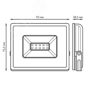 Прожектор светодиодный ДО 10 Вт 900 Лм 6500К AC 220В IP65 76х93х28 мм Elementary - фото 6