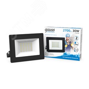 Прожектор светодиодный ДО 30 Вт 2700 Лм 6500К AC 220В IP65 126х136х30мм Elementary G2 - фото 2