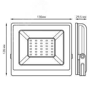 Прожектор светодиодный ДО 30 Вт 2700 Лм 6500К AC 220В IP65 126х136х30мм Elementary G2 - фото 6