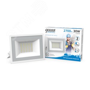 Прожектор светодиодный ДО 30 Вт 2700 Лм 6500К AC 220В IP65 126х136х126мм Elementary G2 - фото 2