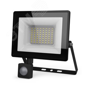 Прожектор светодиодный ДО 50 Вт 4750 Лм 6500К AC 220В IP65 210 х 174 х 40 мм с датчиком движения Elementary-S - фото 1