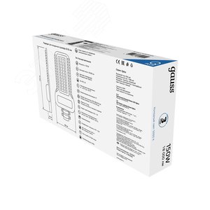 Светильник уличный консольный ДКУ 150 Вт 18000 лм 5000К AC 220В IP65 535х260х64мм широкая КСС Ш Qplus - фото 5