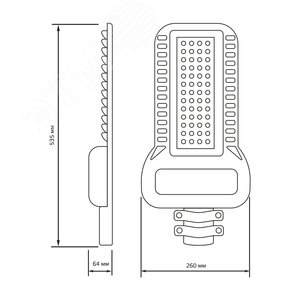 Светильник уличный консольный ДКУ 150 Вт 18000 лм 5000К AC 220В IP65 535х260х64мм широкая КСС Ш Qplus - фото 9