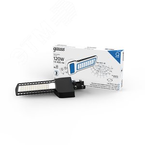 Светильник светодиодный уличный консольный LED ДКУ 120 Вт 14400 Лм 5000К IP65 120-260 В КСС Ш 535х260х64 мм Qplus 629535320 GAUSS - 3