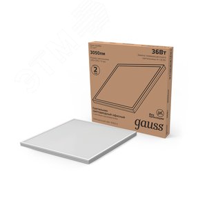 Светильник светодиодный ДВО 36 Вт 3200 лм 4000К AC 220В IP20 595х595х19мм матовый опал Офис - фото 3