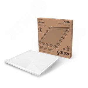 Светильник светодиодный ДВО 48 Вт 4500 лм 4000К AC 220В IP20 595х595х19мм призма Офис - фото 2