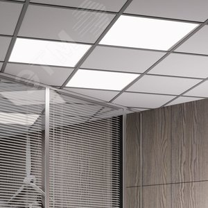 Светильник светодиодный ДВО 48 Вт 4600 лм 6500К AC 220В IP20 595х595х19мм призма Офис - фото 5