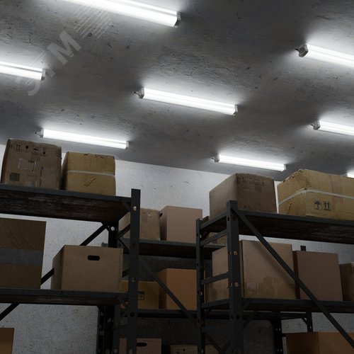 Светильник промышленный линейный ДСП 18 Вт 1800 лм 4000К AC 220В IP65 605х56х60мм матовый с БАП 1,5ч UNIVERSAL - фото 6