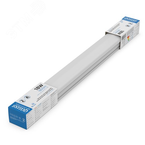 Светильник промышленный линейный ДСП 18 Вт 1800 лм 6500К AC 220В IP65 605х56х60мм матовый с БАП 1,5ч UNIVERSAL - фото 3