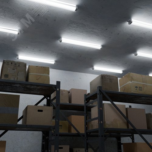 Светильник промышленный линейный ДСП 18 Вт 1800 лм 6500К AC 220В IP65 605х56х60мм матовый с БАП 1,5ч UNIVERSAL - фото 6