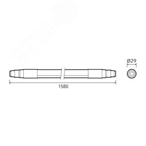 Светильник промышленный линейный ДСП 36 Вт 3650 лм 6500К AC 220В IP65 1580х29х29мм матовый сквозная проводка соеденяется в линию COMPACT - фото 5